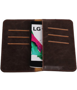 Mocca Pull-up Medium Pu portemonnee wallet voor LG Mocca Pull-up Medium Pu portemonnee wallet voor LG