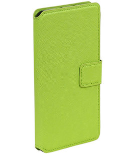 Groen Hoesje voor Sony Xperia C6 TPU wallet case booktype HM Book