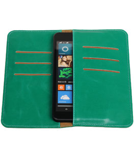 Groen Pull-up Large Pu portemonnee wallet voor Sony Groen Pull-up Large Pu portemonnee wallet voor Sony