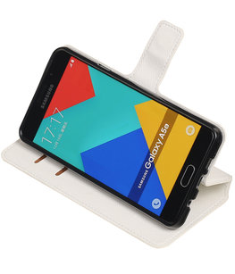 Wit Hoesje voor Samsung Galaxy A5 2016 TPU wallet case booktype HM Book