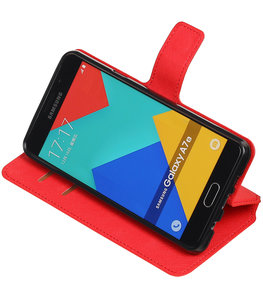Rood Hoesje voor Samsung Galaxy A7 2016 TPU wallet case booktype HM Book Rood Hoesje voor Samsung Galaxy A7 2016 TPU wallet case booktype HM Book