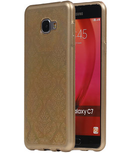Goud Brocant TPU back case cover voor Hoesje voor Samsung Galaxy C7