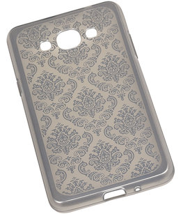 Zilver Brocant TPU back case cover voor Hoesje voor Samsung Galaxy J3 Pro