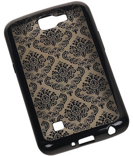 Zwart Brocant TPU back case cover voor Hoesje voor LG K4