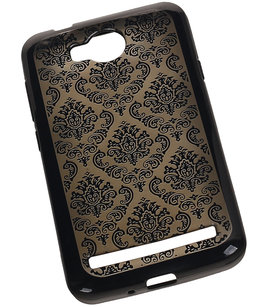 Zwart Brocant TPU back case cover voor Hoesje voor Huawei Y3 II / Y3 2