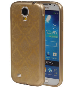 Goud Brocant TPU back case cover voor Hoesje voor Samsung Galaxy S4 Goud Brocant TPU back case cover voor Hoesje voor Samsung Galaxy S4