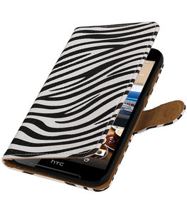 Zebra booktype wallet cover voor Hoesje voor HTC Desire 830