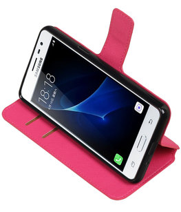 Roze Hoesje voor Samsung Galaxy J3 Pro TPU wallet case booktype HM Book