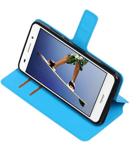 Blauw Hoesje voor Huawei Honor Y6 II TPU wallet case booktype HM Book