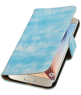 Turquoise Mini Slang Booktype Hoesje voor Samsung Galaxy S7 Plus Wallet Cover