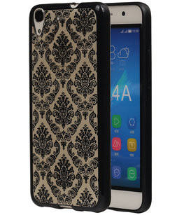 Zwart Brocant TPU back cover voor Hoesje voor Huawei Honor Y6 / 4A Zwart Brocant TPU back cover voor Hoesje voor Huawei Honor Y6 / 4A