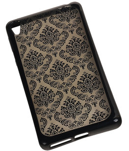 Zwart Brocant TPU back cover voor Hoesje voor Sony Xperia E5
