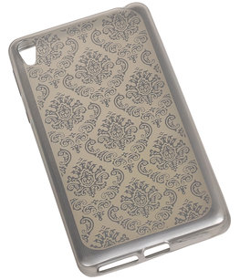 Zilver Brocant TPU back cover voor Hoesje voor Sony Xperia E5