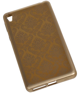 Goud Brocant TPU back cover voor Hoesje voor Sony Xperia E5