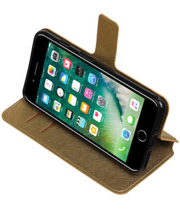 Goud Hoesje voor Apple iPhone 7 Plus / 8 Plus TPU wallet case booktype HM Book