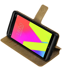 Goud Hoesje voor LG V20 TPU wallet case booktype HM Book
