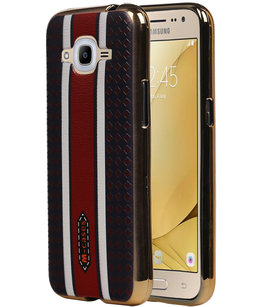 M-Cases Bruin Ruit Design TPU back case voor Hoesje voor Samsung Galaxy J5 2016