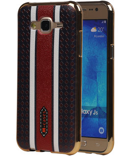 M-Cases Bruin Ruit Design TPU back case voor Hoesje voor Samsung Galaxy J5 2015