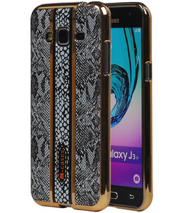M-Cases Zwart Slang Design TPU back case voor Hoesje voor Samsung Galaxy J3 2016 M-Cases Zwart Slang Design TPU back case voor Hoesje voor Samsung Galaxy J3 2016