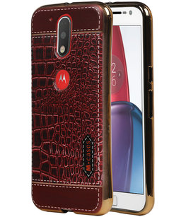 M-Cases Bruin Krokodil Design TPU voor Hoesje voor Motorola Moto G4 / G4 Plus M-Cases Bruin Krokodil Design TPU voor Hoesje voor Motorola Moto G4 / G4 Plus