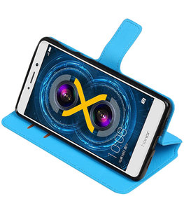 Blauw Hoesje voor Huawei Honor 6x 2016 TPU wallet case booktype HM Book