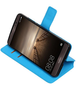 Blauw Hoesje voor Huawei Mate 9 TPU wallet case booktype HM Book