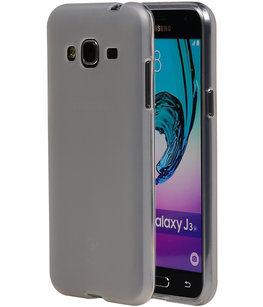 Hoesje voor Samsung Galaxy J3 2017 TPU back case transparant Wit Hoesje voor Samsung Galaxy J3 2017 TPU back case transparant Wit