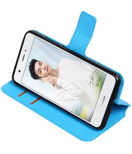 Blauw Hoesje voor Huawei Nova TPU wallet case booktype HM Book Blauw Hoesje voor Huawei Nova TPU wallet case booktype HM Book