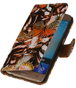 Geel Vlinder Booktype wallet voor Hoesje voor Apple iPhone 5 / 5s / SE Geel Vlinder Booktype wallet voor Hoesje voor Apple iPhone 5 / 5s / SE