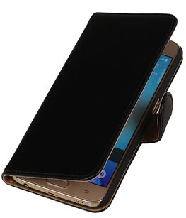 Zwart Leder Look Booktype wallet voor Hoesje voor Apple iPhone 6 / 6s Plus