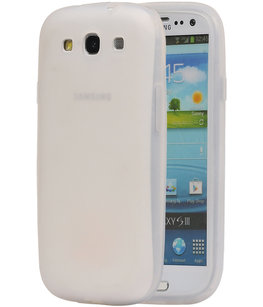 Hoesje voor Samsung Galaxy S3 i9300 TPU back case Wit