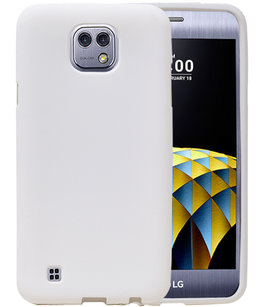 Wit Zand TPU back case cover voor Hoesje voor LG X Cam K580 Wit Zand TPU back case cover voor Hoesje voor LG X Cam K580