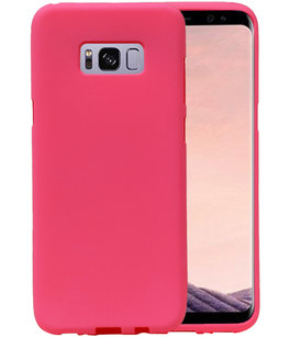 Roze Zand TPU back case cover voor Hoesje voor Samsung Galaxy S8+ Plus