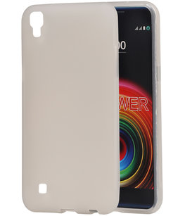 Hoesje voor LG X Power K220 TPU back case transparant Wit Hoesje voor LG X Power K220 TPU back case transparant Wit