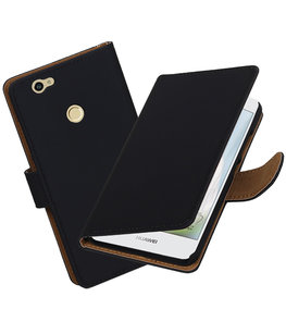 Zwart Effen booktype voor Hoesje voor Huawei Nova Zwart Effen booktype voor Hoesje voor Huawei Nova