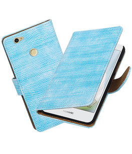 Turquoise Mini Slang booktype voor Hoesje voor Huawei Nova Turquoise Mini Slang booktype voor Hoesje voor Huawei Nova