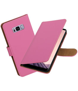 Hoesje voor Samsung Galaxy S8 Effen booktype Roze