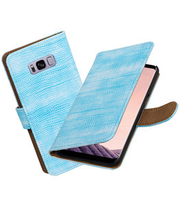 Hoesje voor Samsung Galaxy S8+ Plus Mini Slang booktype Turquoise