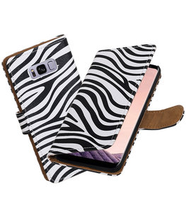 Hoesje voor Samsung Galaxy S8+ Plus Zebra booktype
