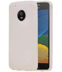 Hoesje voor Motorola Moto G5 Plus TPU back case transparant Wit