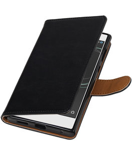 Hoesje voor Sony Xperia XA1 Pull-Up booktype Zwart