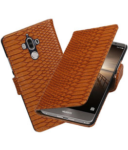 Hoesje voor Huawei Mate 9 Slang booktype Bruin