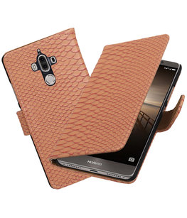 Hoesje voor Huawei Mate 9 Slang booktype Roze
