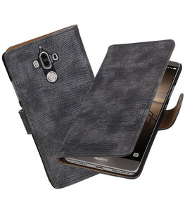Hoesje voor Huawei Mate 9 Mini Slang booktype Grijs