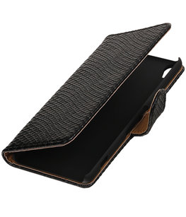 Hoesje voor Sony Xperia XA Slang booktype Zwart