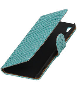 Hoesje voor Sony Xperia XA Slang booktype Turquoise
