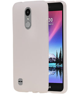 Hoesje voor LG K4 2017 TPU back case transparant Wit Hoesje voor LG K4 2017 TPU back case transparant Wit