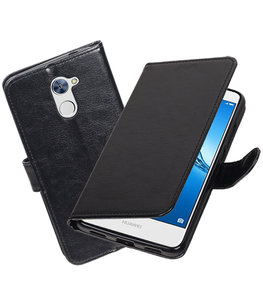 Zwart Portemonnee booktype Hoesje voor Huawei Y7 / Y7 Prime Zwart Portemonnee booktype Hoesje voor Huawei Y7 / Y7 Prime