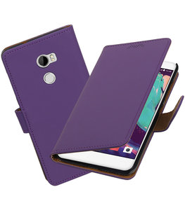 Hoesje voor HTC One X10 Effen booktype Paars