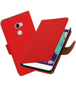 Hoesje voor HTC One X10 Effen booktype Rood